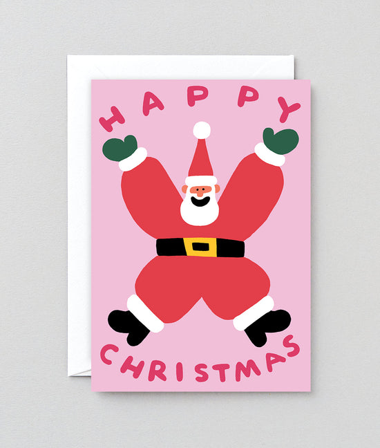 Christmas Santa Embossed Christmas Card